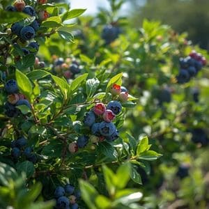 Organic fertilizer for healthy blueberry plant growth