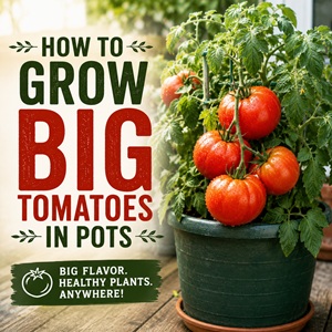 You don't need a large garden to grow huge, juicy tomatoes! Learn how to grow big tomatoes in pots with the right container size, soil, watering schedule, and fertilizer. These simple container gardening tips will help you enjoy an abundant harvest all season long.