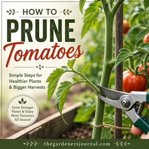 Wondering how to prune tomatoes? Discover when to remove suckers, how to prune indeterminate tomato plants, and the simple techniques that help reduce disease while producing more delicious tomatoes. Perfect for beginner vegetable gardeners!