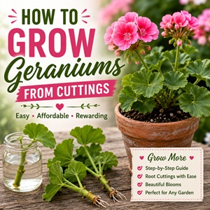 Learn how to grow geraniums from cuttings with this easy step-by-step gardening guide. Propagating geraniums is an affordable way to fill your garden, containers, and patio pots with beautiful cottage garden flowers all season long.