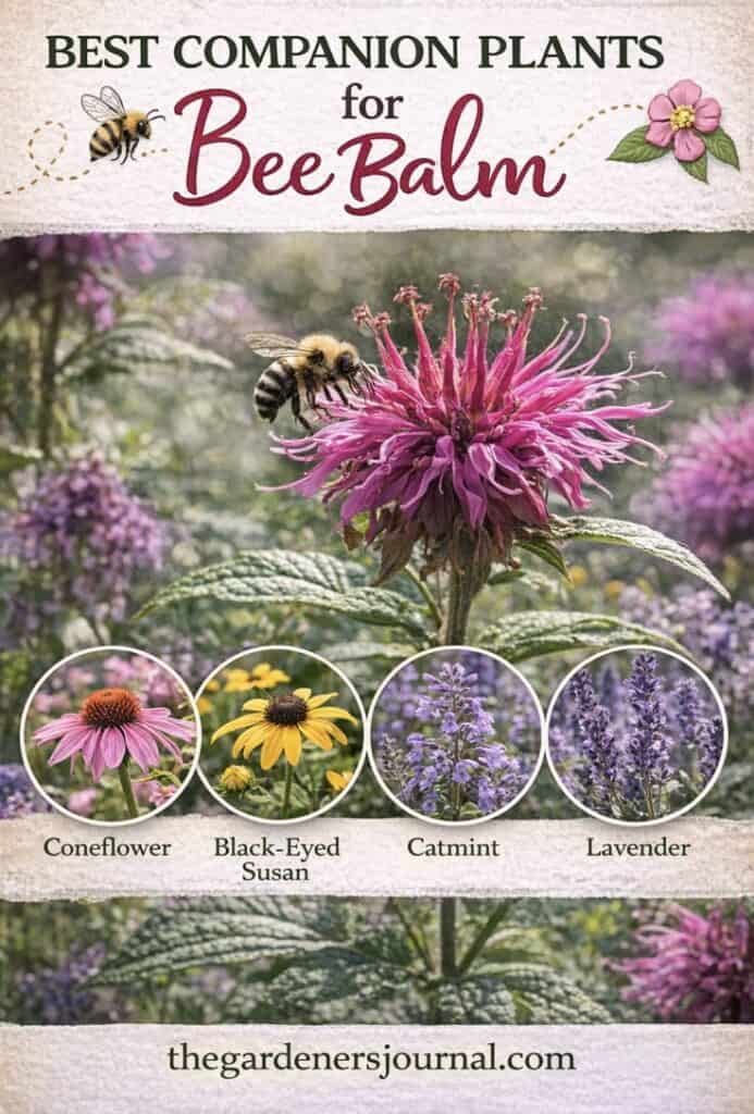 Use this easy plant list to grow a stunning pollinator garden. Pair bee balm with black eyed susan and other flowers to create a colorful butterfly garden that supports a thriving sustainable garden ecosystem.