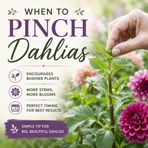 Want bushier dahlia plants and more flowers? Learn why pinching dahlias early can dramatically improve flowering and create stronger plants. An easy gardening tip that helps your cottage garden flowers thrive all season long.