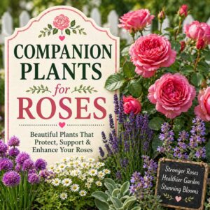 Learn which flowers, herbs, and beneficial plants grow beautifully with roses to improve health, boost blooms, and add color around your rose bushes.