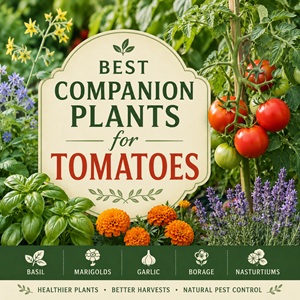 Want bigger tomato harvests this summer? These companion planting tips will help you choose the best plants to grow with tomatoes, including basil, borage, parsley, marigolds, and oregano. Perfect for raised beds, cottage gardens, and backyard vegetable gardens.