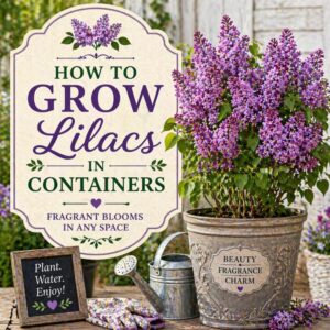 These simple tips for growing lilacs in containers help you enjoy fragrance and color anywhere. Great for container gardening and cottage garden flowers in small spaces.