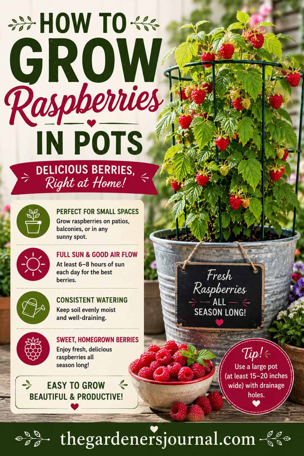 How to Grow Raspberries in Pots Successfully - The Gardener’s Journal