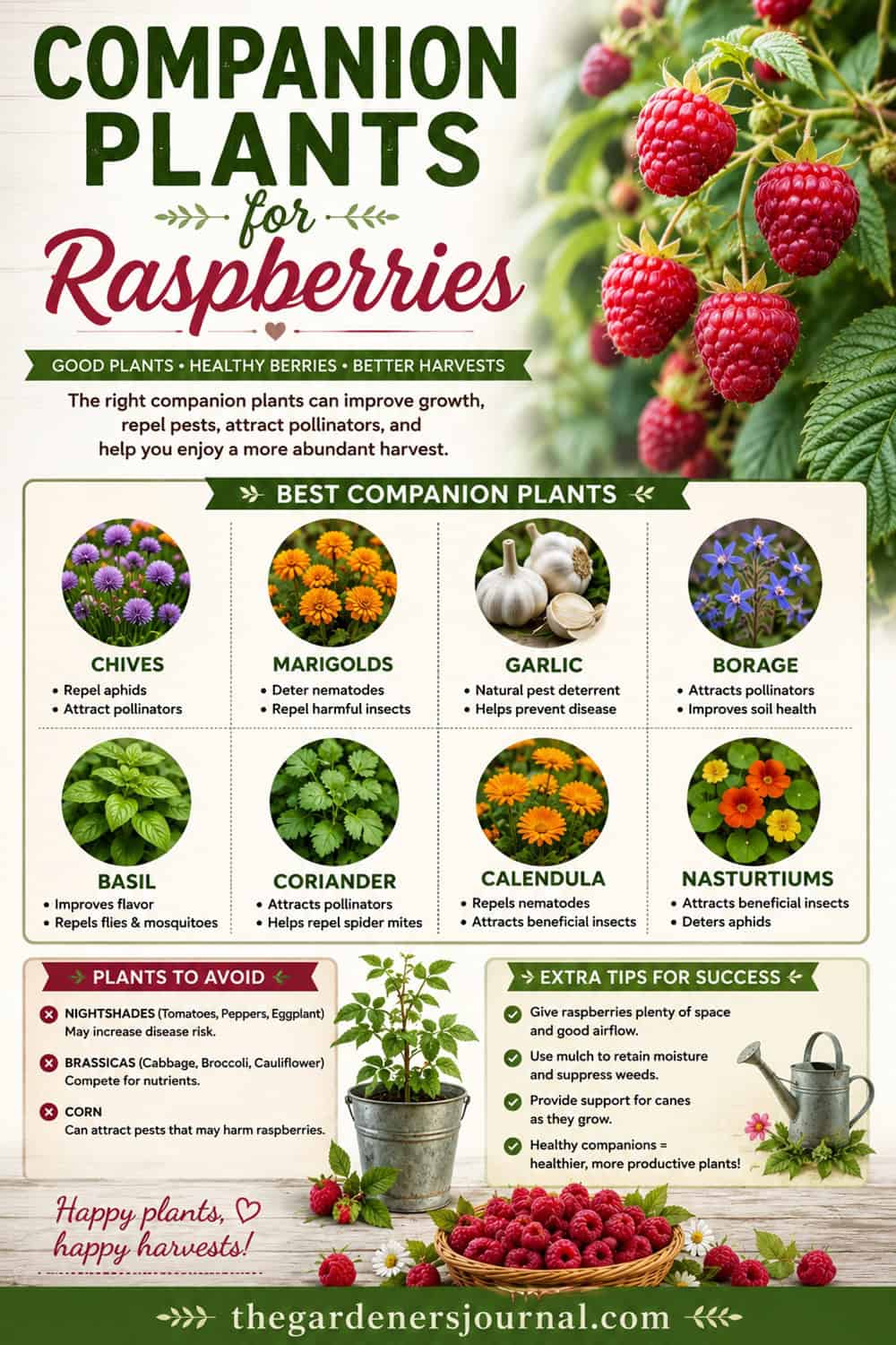 Best Companion Plants for Raspberries in Cottage Gardens - The Gardener ...