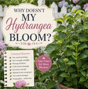 Wondering why your hydrangea has leaves but no blooms? Learn the most common reasons hydrangeas fail to flower, including pruning mistakes, too much shade, winter damage, and fertilizer problems. Easy tips for bigger, healthier blooms this season.