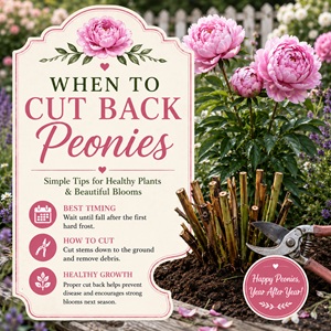 Want stronger peony plants and more flowers next season? Learn simple pruning and fall care tips for peonies and other cottage garden flowers like salvia, cosmos, yarrow, black-eyed Susans, and coneflowers.
