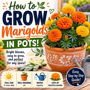 Add bright pops of orange and yellow to your outdoor space with potted marigolds. This easy guide covers everything you need to know about growing marigolds in containers, from planting to maintenance. Ideal for container gardening, pollinator gardens, and colorful cottage garden flowers arrangements.