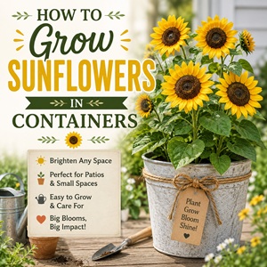 Want to grow sunflowers in a small space? This step-by-step guide covers everything you need to know about planting, caring for, and enjoying sunflowers in containers. A great choice for gardeners who love container gardening, cottage garden flowers, and creating bright summer displays.