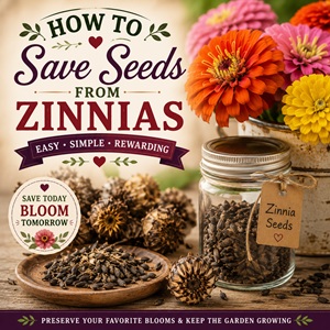 Learn how to save zinnia seeds from your favorite flowers and grow beautiful blooms again next season. This easy seed-saving guide is perfect for beginner gardeners who want to save money and preserve their favorite zinnia varieties.